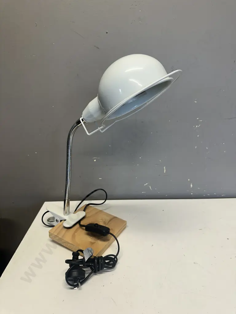 Vintage Ikea Desk Lamp With Cream Shade Image 1++
