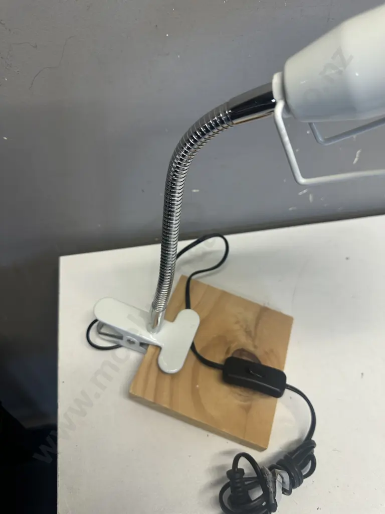 Vintage Ikea Desk Lamp With Cream Shade Image 1++