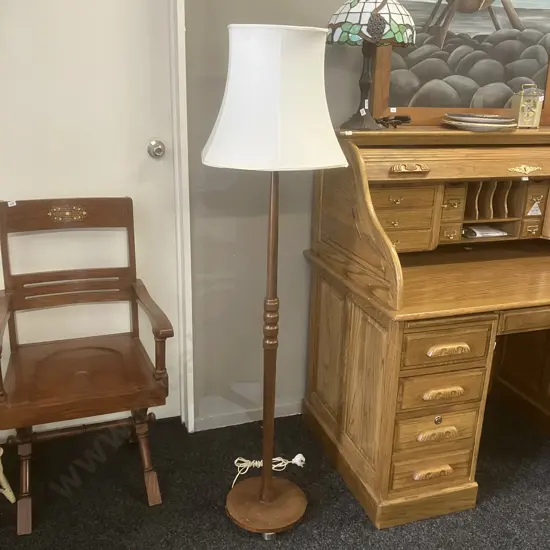 Retro Scandinavian Style Floor Lamp. H155cm (Shade As Found)