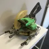 Hitachi Koki 1520W 255mm Compound Mitre Saw C10FCE2 With a Very Rusty Folding Mitre Saw Stand Image 1++