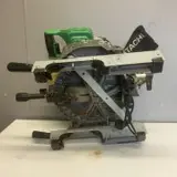 Hitachi Koki 1520W 255mm Compound Mitre Saw C10FCE2 With a Very Rusty Folding Mitre Saw Stand Image 1++