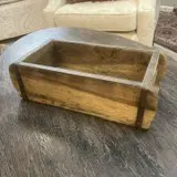 Vintage Wooden Brick Mould With Steel Bindings. H9.5 W32 D15.5cm Image 1++