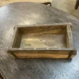 Vintage Wooden Brick Mould With Steel Bindings. H9.5 W32 D15.5cm Image 1++