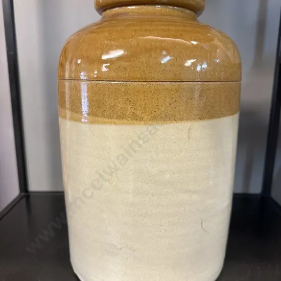 Vintage Two Toned Stoneware Jar H31.5cm.