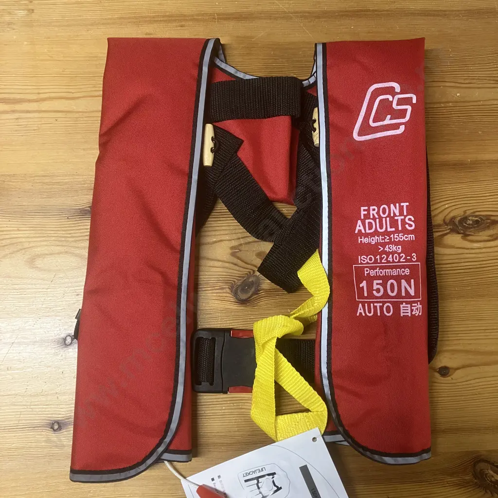New 150N Auto/Manual Inflatable Adults Life Jacket Image 1++