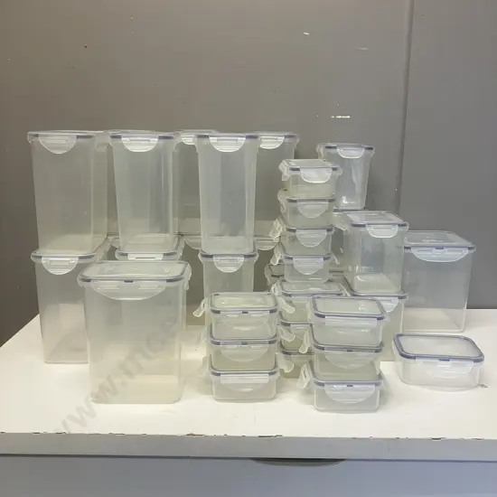 Assorted Lock & Lock Plastic Containers With Lids