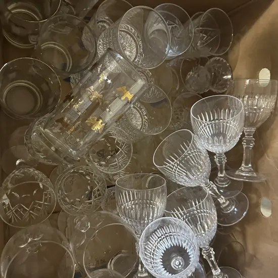 Selection Of Glasses Including Crystal Etc