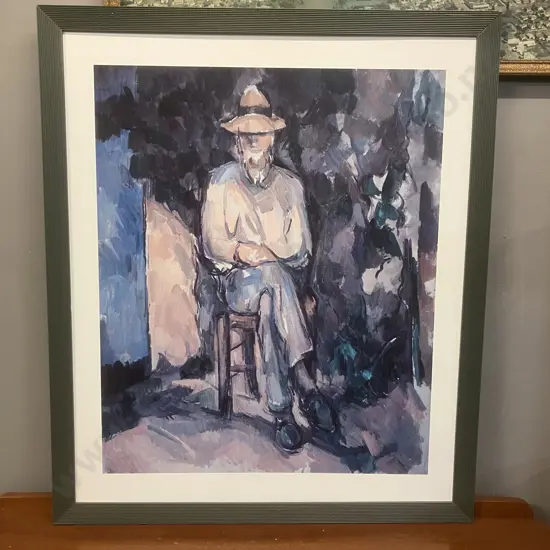 Paul Cezanne The Gardener Vallier Framed Print. 77 x 66cm