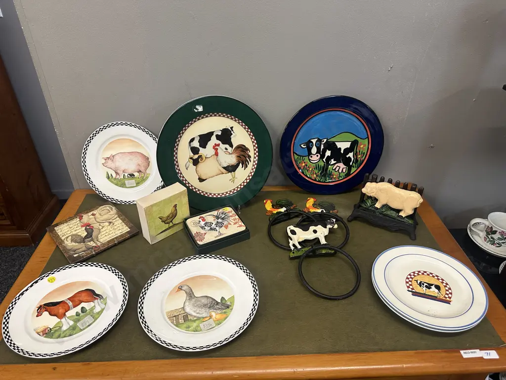 Large Collection Of Animal Themed Items Including Plates, Coasters Etc Image 1++