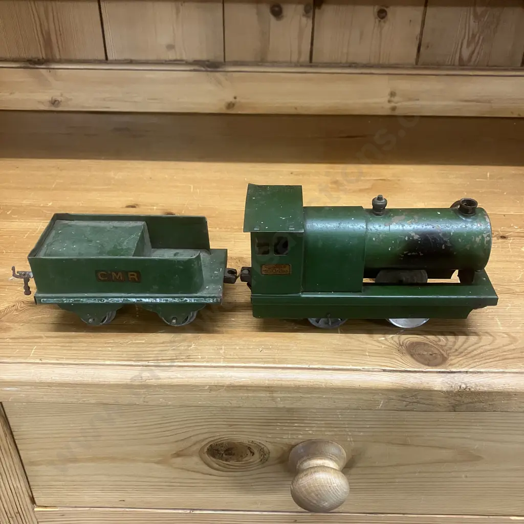 Rare New Zealand CRANKO 'The Mighty Atom', Live Steam 2.2.0 Locomotive And CMR Tender in O Gauge. c1952 Image 1++