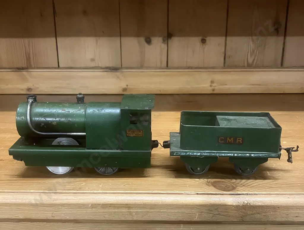 Rare New Zealand CRANKO 'The Mighty Atom', Live Steam 2.2.0 Locomotive And CMR Tender in O Gauge. c1952 Image 1++