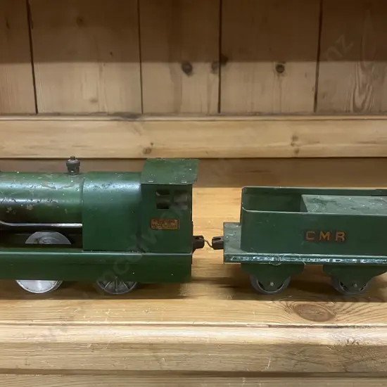 Rare New Zealand CRANKO 'The Mighty Atom', Live Steam 2.2.0 Locomotive And CMR Tender in O Gauge. c1952