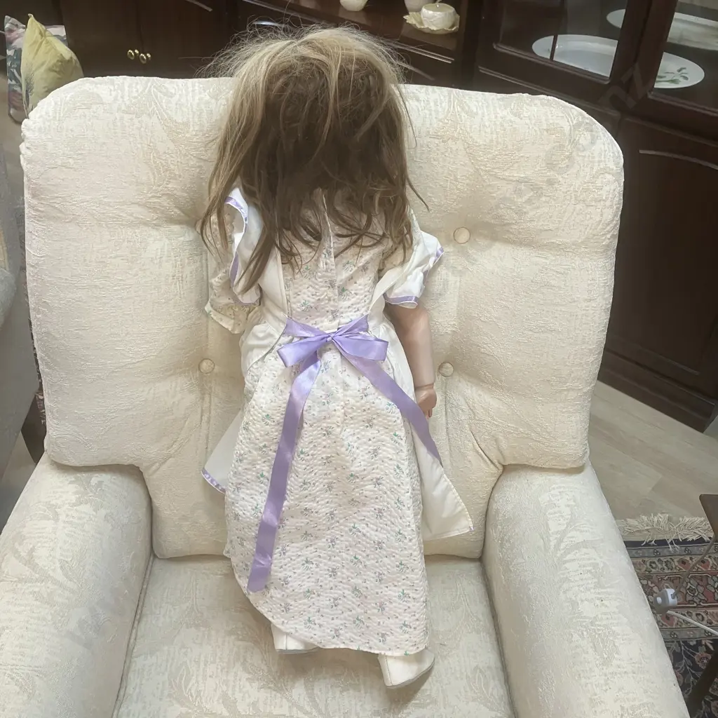 Antique French Bisque Head Doll, SFBJ 301 Paris (1910 - 1920s), Opening Eyes. With Clothes. L72cm Image 1++