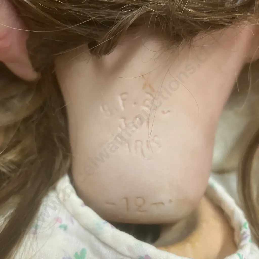 Antique French Bisque Head Doll, SFBJ 301 Paris (1910 - 1920s), Opening Eyes. With Clothes. L72cm Image 1++