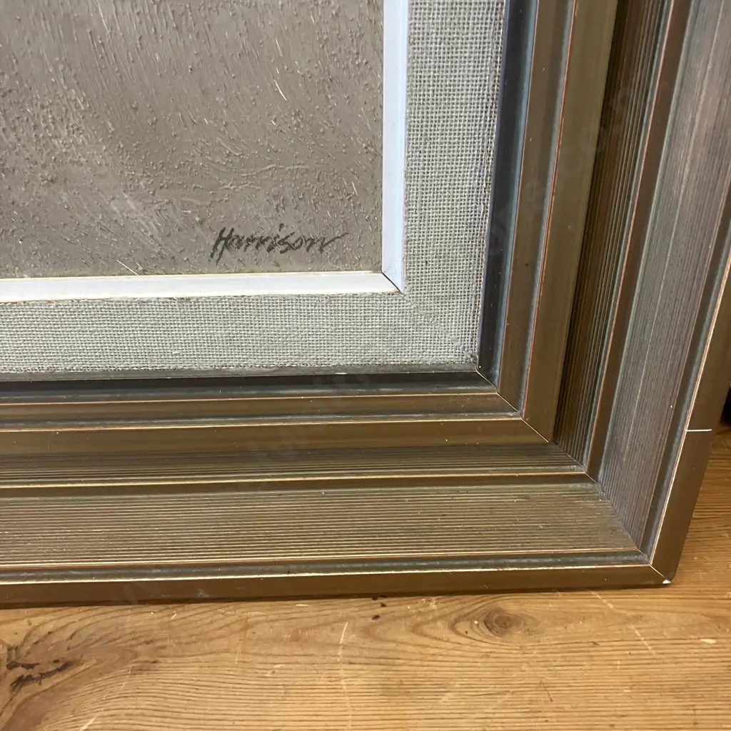 Rodger Harrison "Storm Light Wellington Harbour" 1968? Signed Original. 78 x 101cm Image 1++