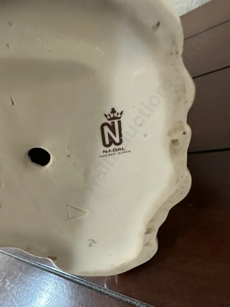 Rare Nadal Porcelain Figurine Lady With a Dog, Spain. H30cm Image 1++