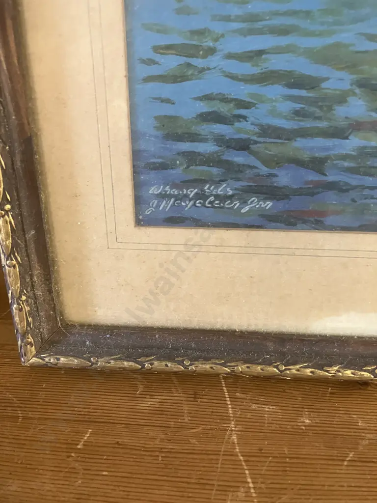 J Mayclair (1900-1950) 'Whangarei Heads' Framed Oil On Board. Signed Bottom Left. 39.5 x 55cm Image 1++