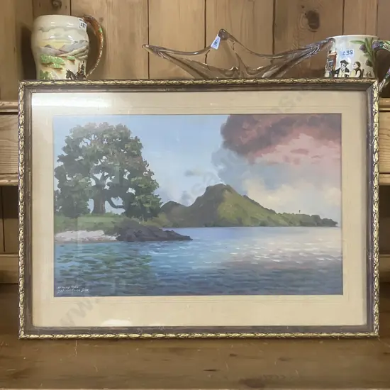 J Mayclair (1900-1950) 'Whangarei Heads' Framed Oil On Board. Signed Bottom Left. 39.5 x 55cm