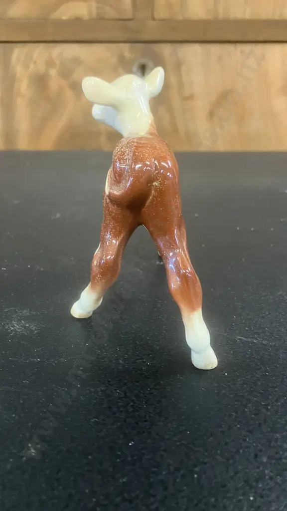 Rare Beswick Hereford Calf No. 901B, Discontinued 1957. H9.5cm Image 1++