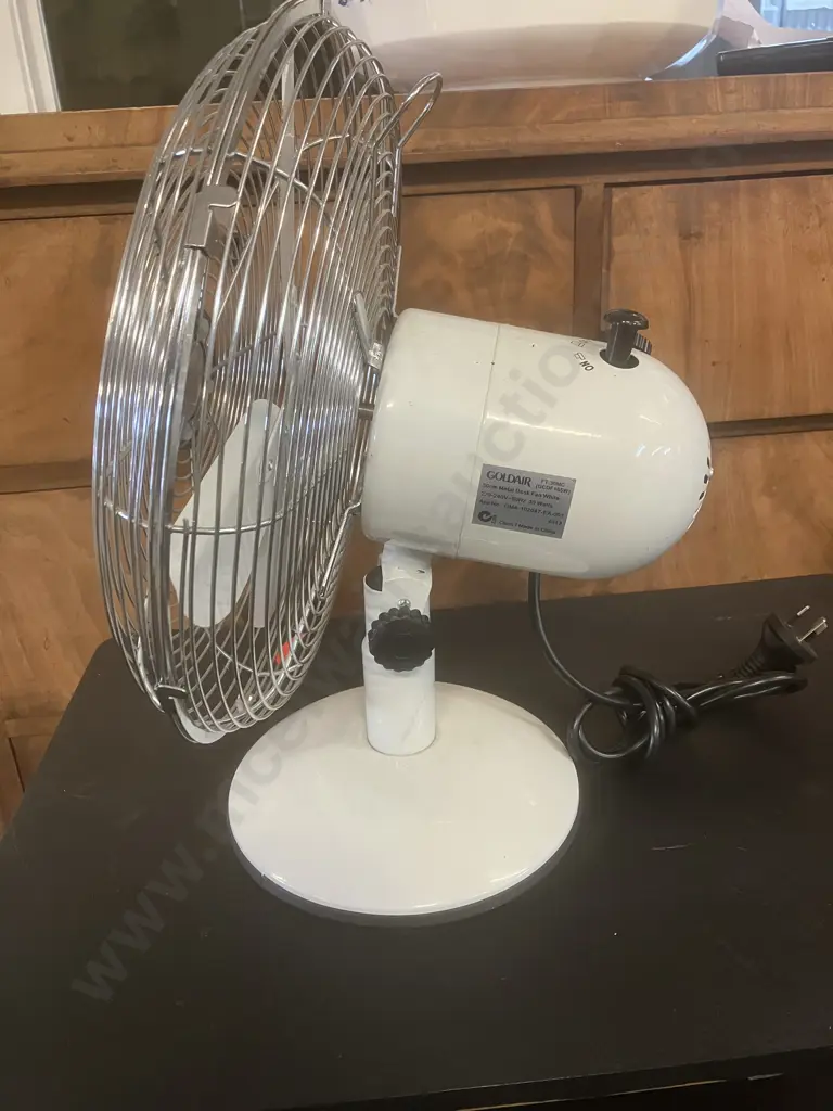Goldair 30cm Metal Desk Fan White FT-30MC Image 1++
