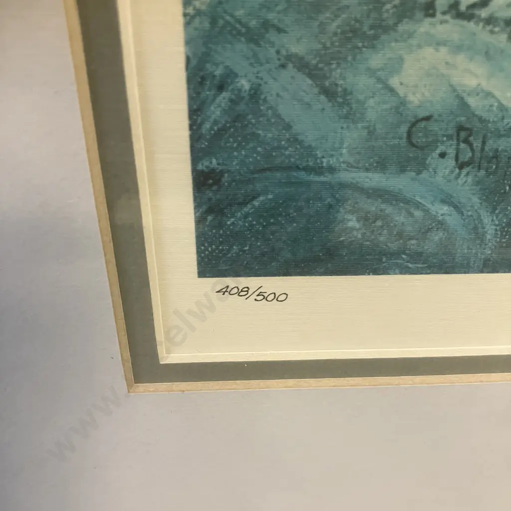 Charles Blomfield 'Greenstone River - Routebourne Valley' Print 408 of 500 With COA, Framed & Glazed 77 x 110cm Image 1++