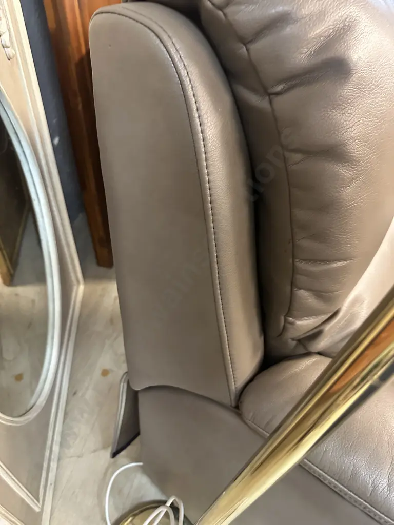 Mocha Leather Effect Recliner Armchair Image 1++