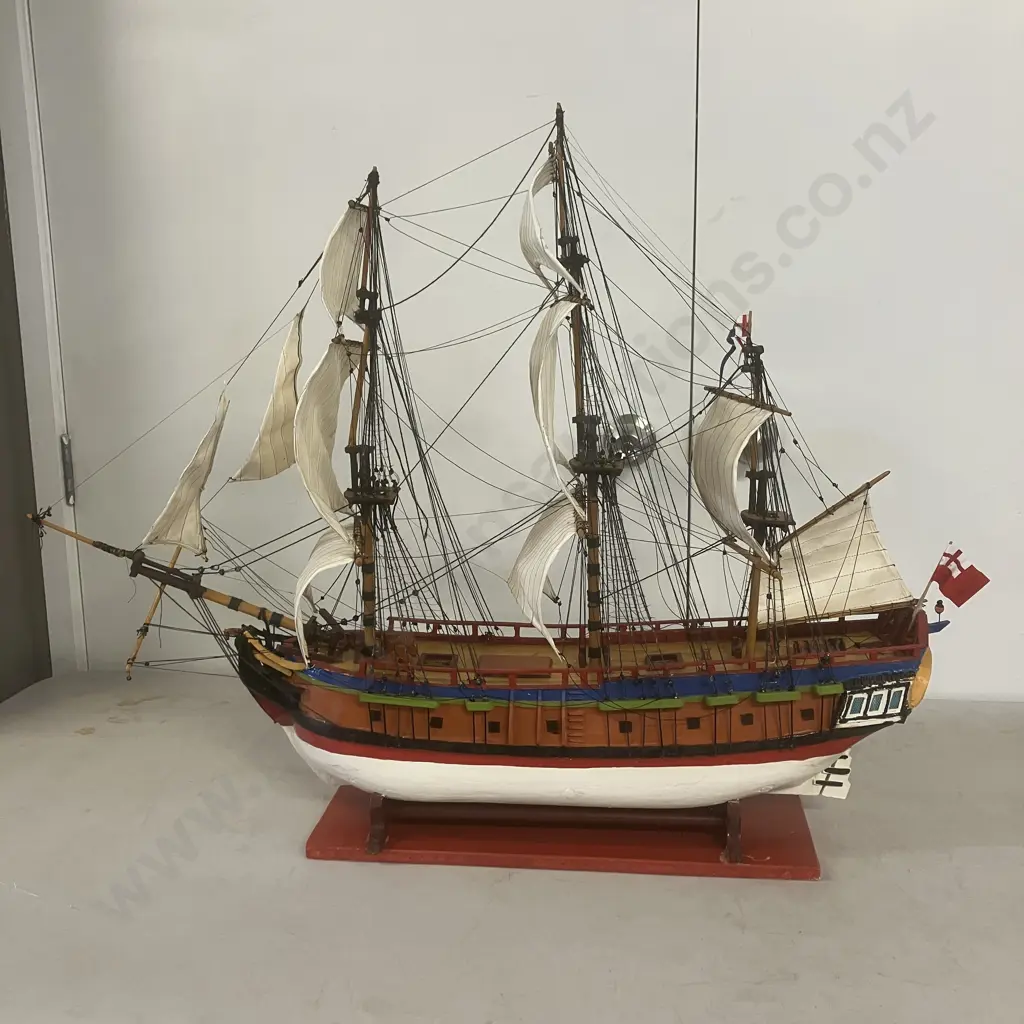 H.M.S. Resolution Wooden Model  - Captain James Cooks' Second and Third Expedition to the Pacific. L86cm Image 1++