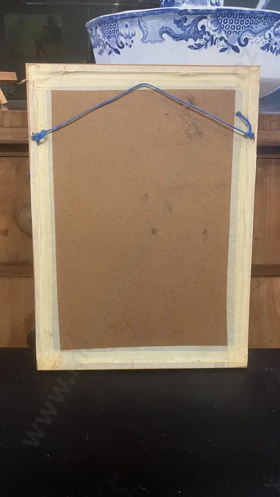 Vintage Egyptian Scene Hand Painted Papyrus With Artist Signature. 44 x 32cmcm Image 1++