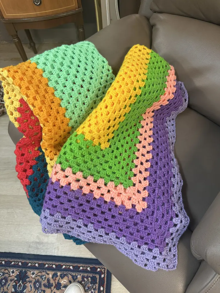 Vintage Crochet Blankets x2 Image 1++