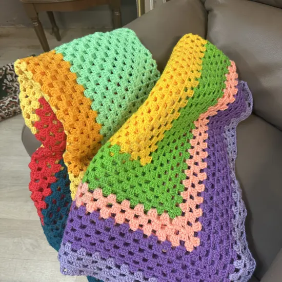 Vintage Crochet Blankets x2