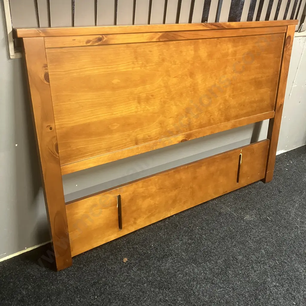 Rimu Coloured 112 x 168.5cm Wooden Headboard Image 1++