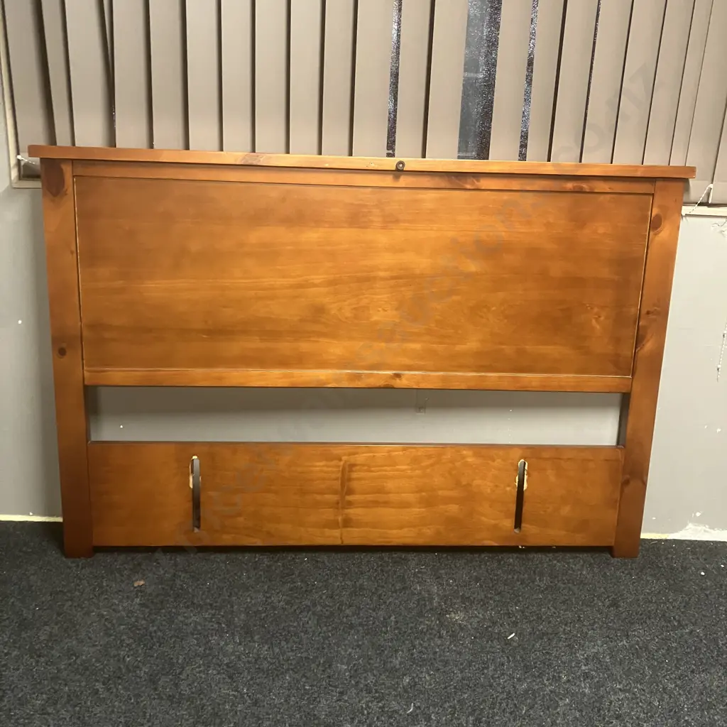 Rimu Coloured 112 x 168.5cm Wooden Headboard Image 1++