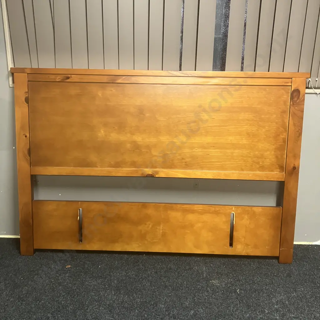 Rimu Coloured 112 x 168.5cm Wooden Headboard Image 1++