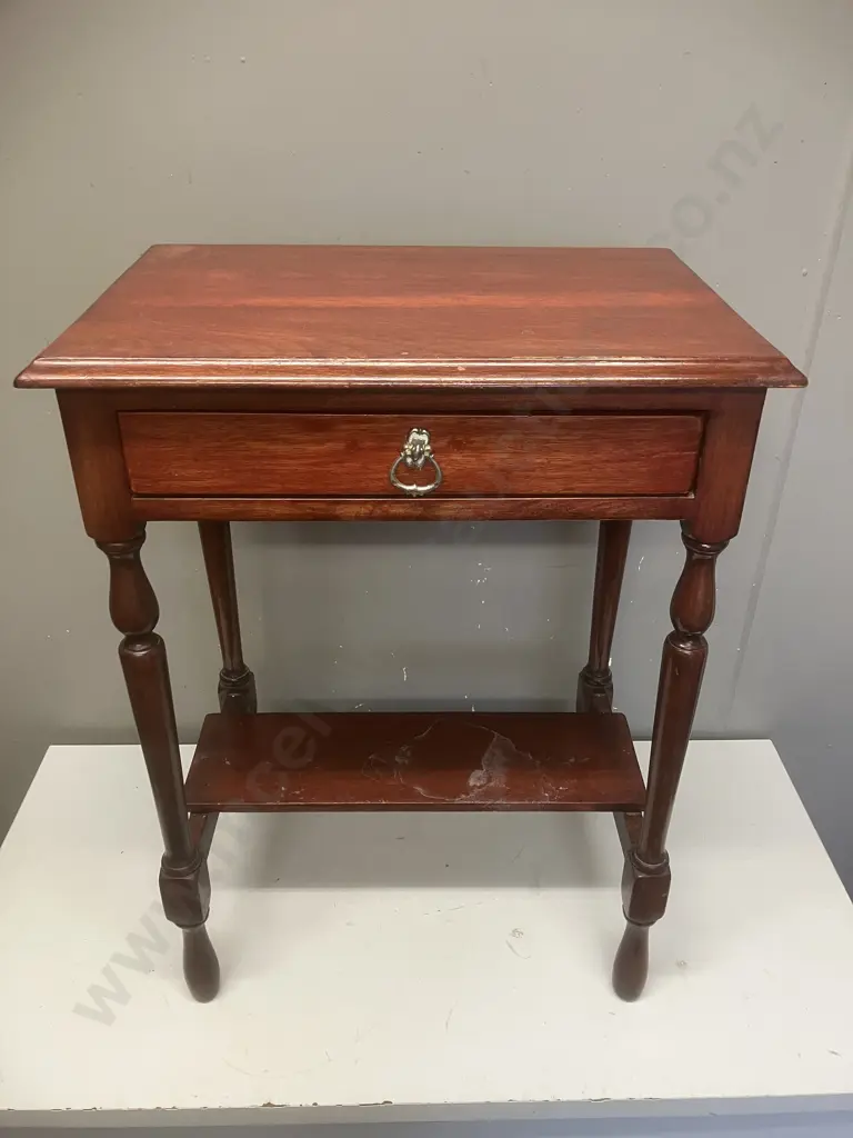 Side Table With Single Drawer. H69 W51 D35cm Image 1++