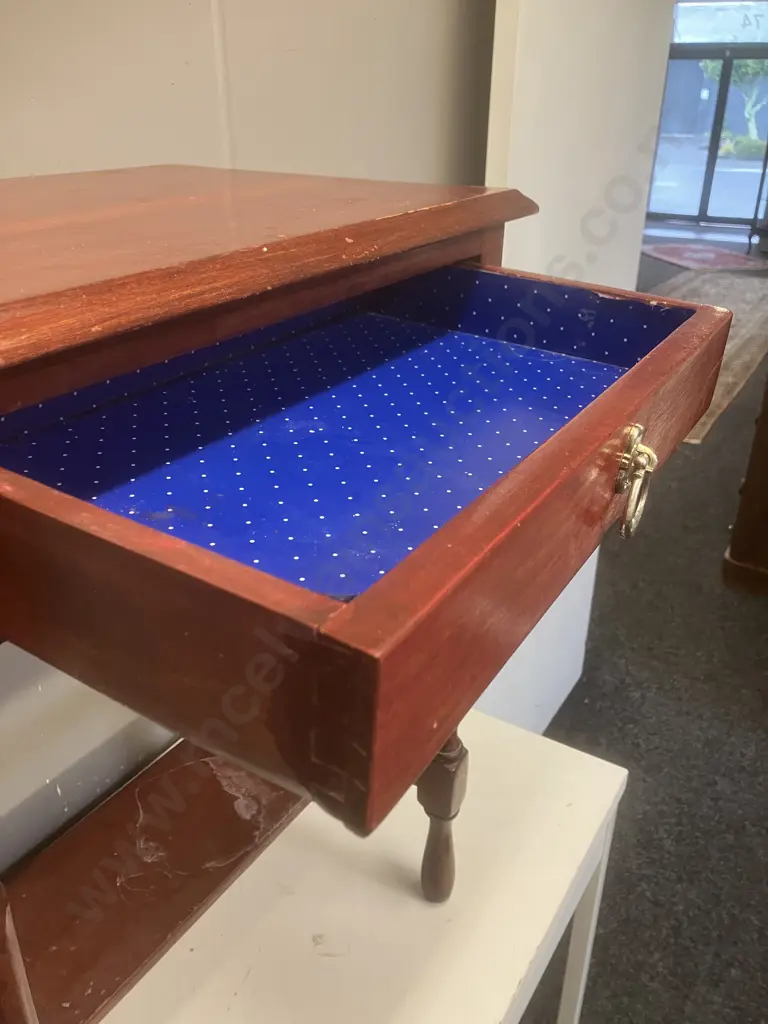 Side Table With Single Drawer. H69 W51 D35cm Image 1++