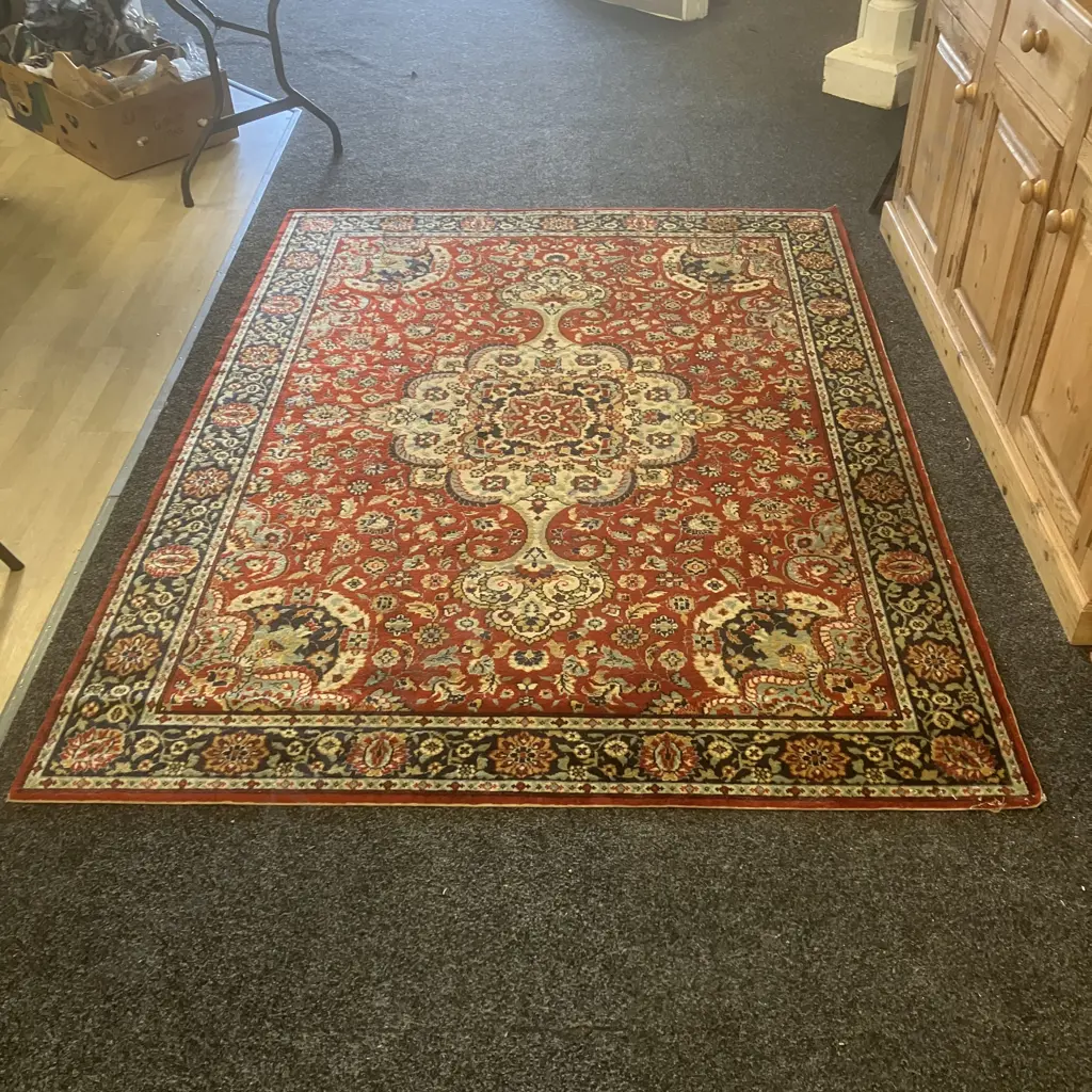 Floor Rug - Reds / Blues / Whites. 170 x 230cm Image 1++