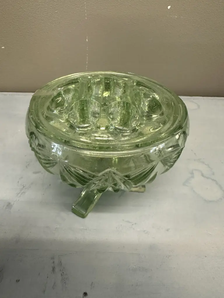 Art Deco Sowerby Posy Bowl With Frog Image 1++