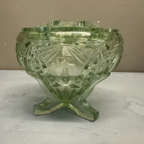 Art Deco Sowerby Posy Bowl With Frog