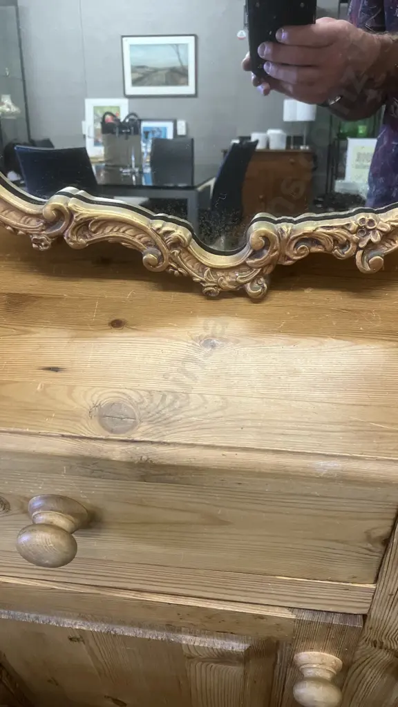 Ornate Gilt Wall Mirror. 61 x 36.5cm Image 1++