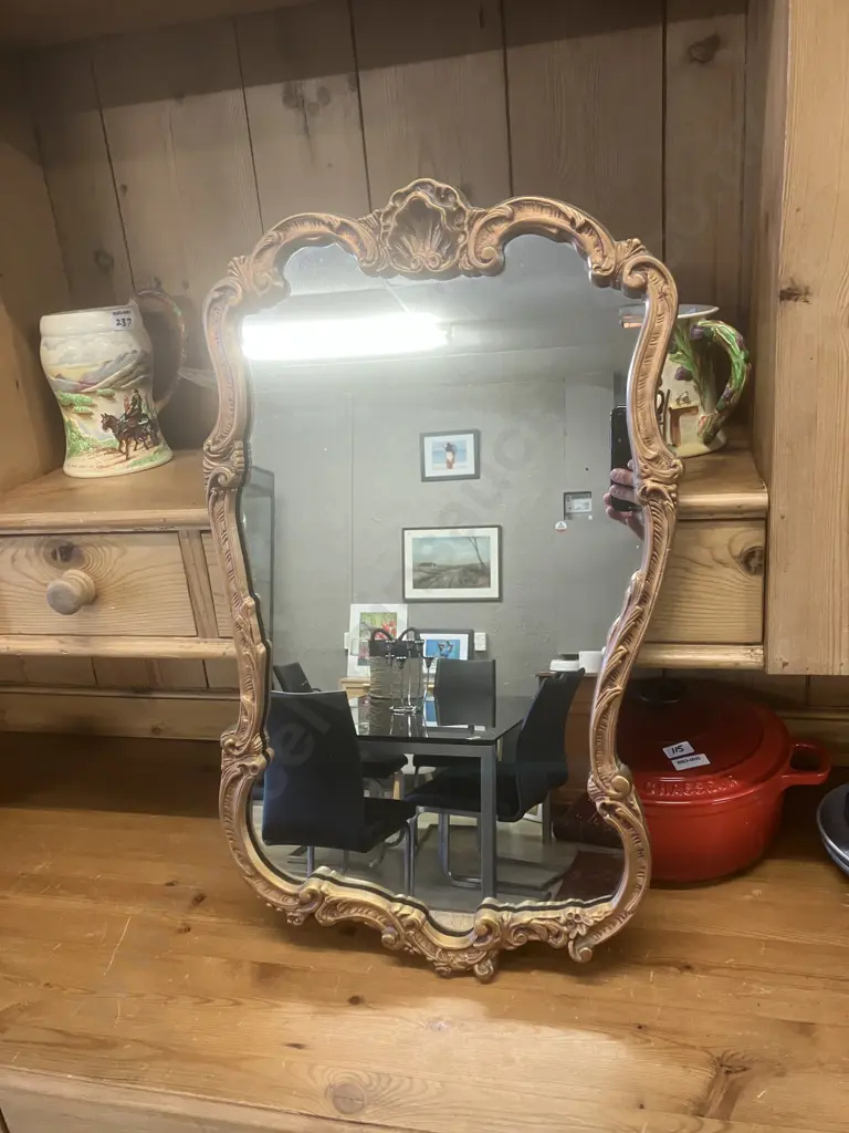 Ornate Gilt Wall Mirror. 61 x 36.5cm Image 1++