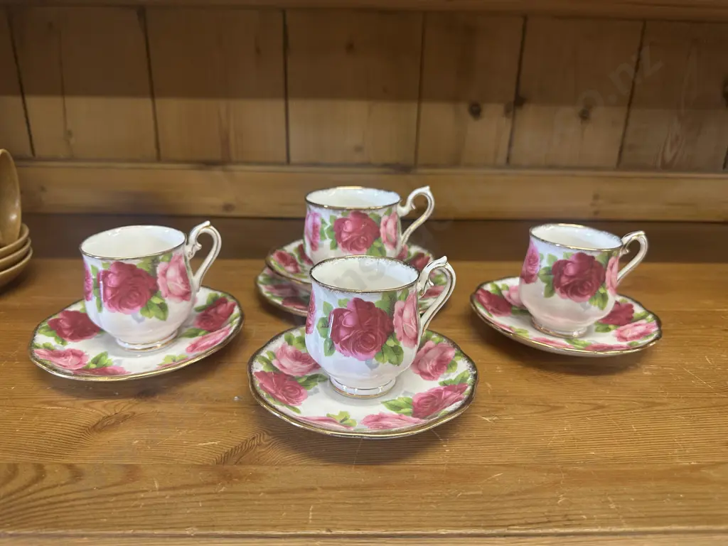 Vintage Royal Albert Old English Rose Trio & Duos x3 Image 1++