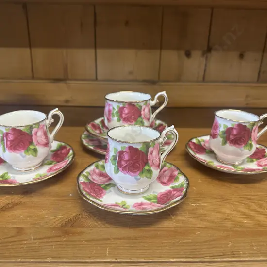Vintage Royal Albert Old English Rose Trio & Duos x3