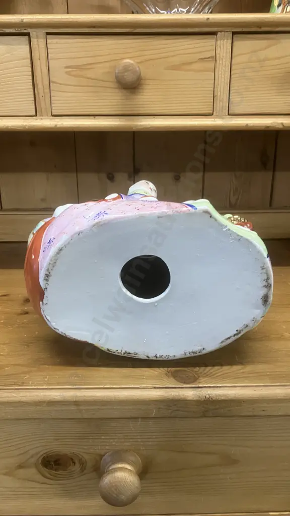 Vintage Chinese Porcelain Laughing Buddha Figurine with 5 Children. 33 x 27cm Image 1++