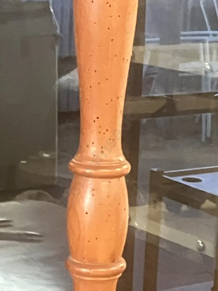 Antique Side Table With Turned Legs. H68 W51 D40cm Image 1++