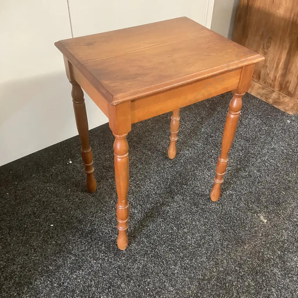 Antique Side Table With Turned Legs. H68 W51 D40cm Image 1++