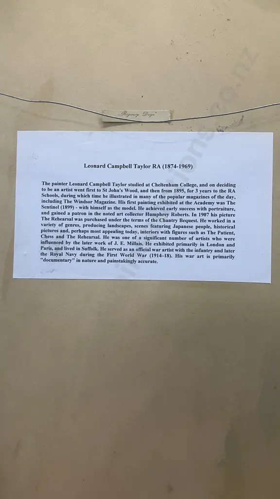 Framed & Glazed F&R Print 'Regency Days' Leonard Campbell Taylor. 64 x 53cm Image 1++