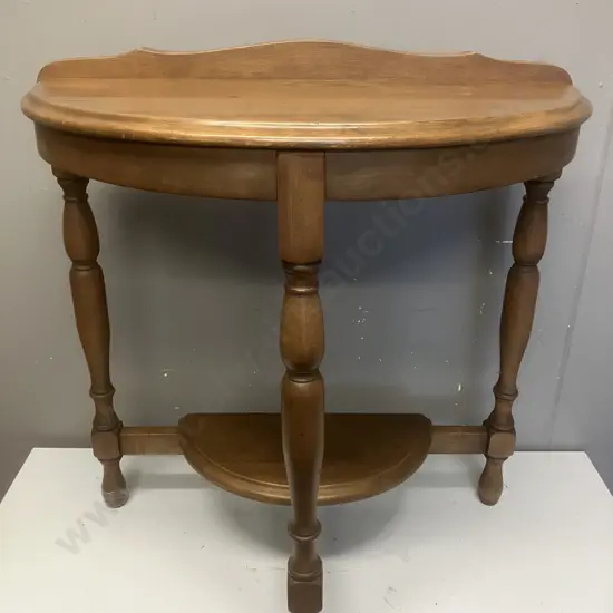 Vintage Mahogany 1/2 Round Table. H70 W68 D35cm