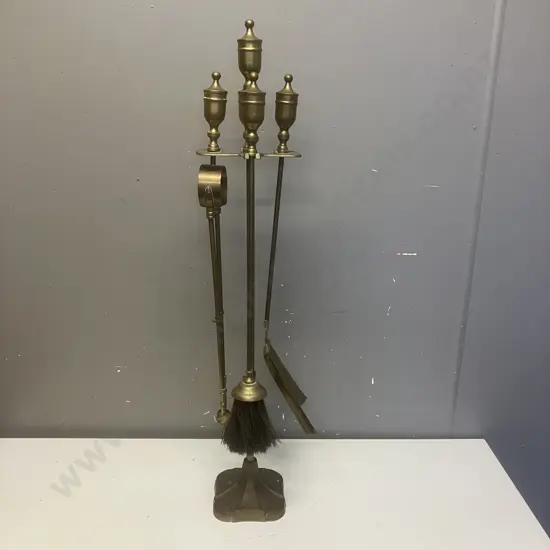 Brass Fireside Companion Set. H79cm
