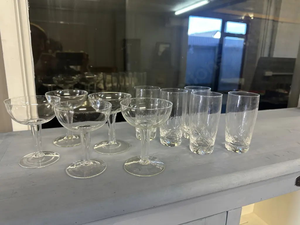 Crystal Glasses Including Hollow Stem Image 1++