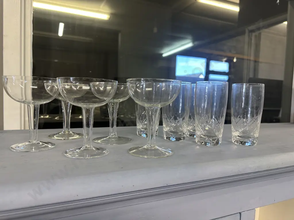 Crystal Glasses Including Hollow Stem Image 1++
